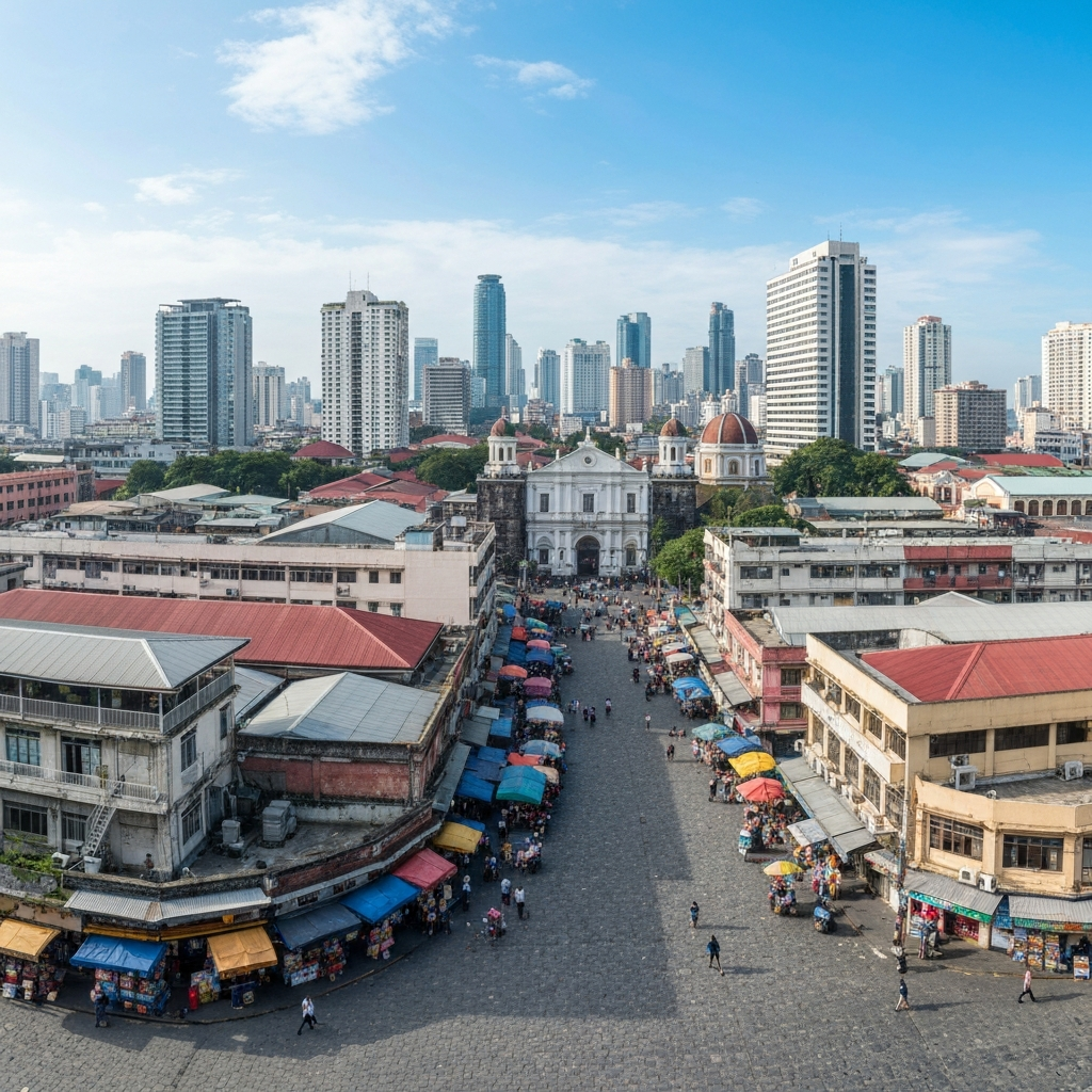 Aerial approach to Manila
