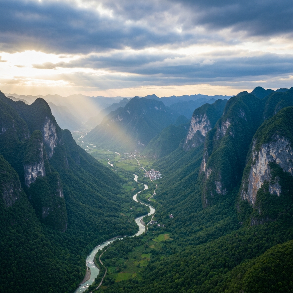 Aerial view of Xishan