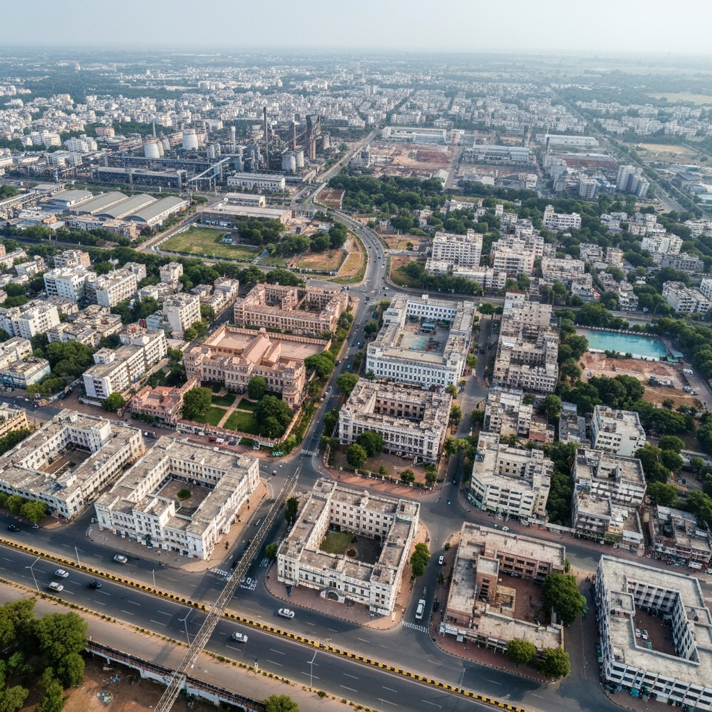 Aerial view of Bhilai
