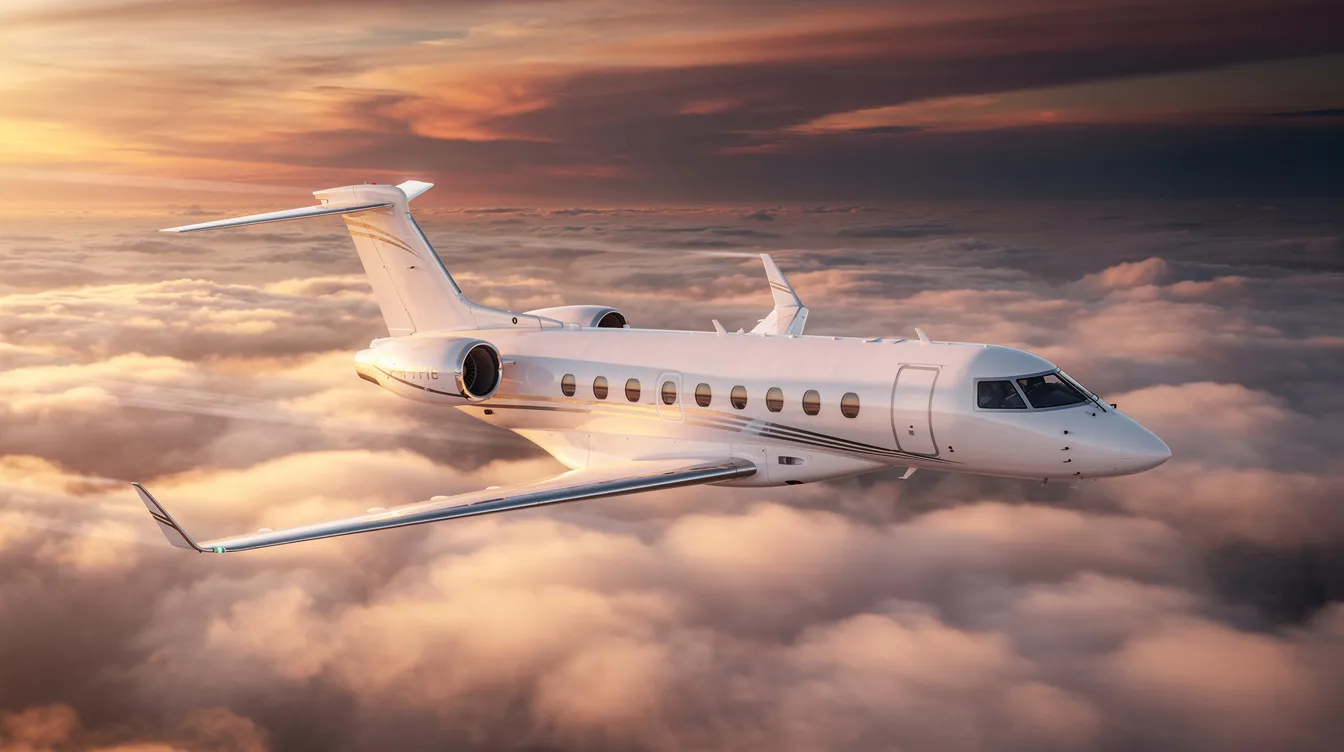 The image features a sleek private jet parked at a private terminal, showcasing the luxury and convenience of private aviation for discerning travelers. This private jet, designed for both business and leisure travelers, represents the ultimate in private jet charter services, offering a stress-free experience and efficient access to destinations like Los Angeles and San Diego.