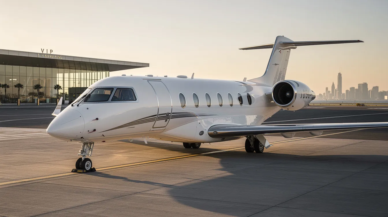 The image features a sleek Piper Aerostar private jet, showcasing its aerodynamic design and retractable landing gear. This high-performance aircraft, known for its exceptional speed and fuel efficiency, is equipped with twin engines and a pressurized cabin, making it ideal for experienced pilots seeking luxury and reliability in flight.