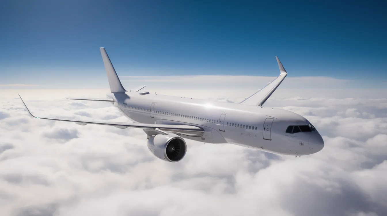 A modern Airbus A330 widebody commercial aircraft is soaring above a layer of fluffy white clouds against a vibrant blue sky. This twin-engine airliner is designed for long-haul flights, showcasing its aerodynamic improvements and spacious cabin configuration for maximum seating capacity.