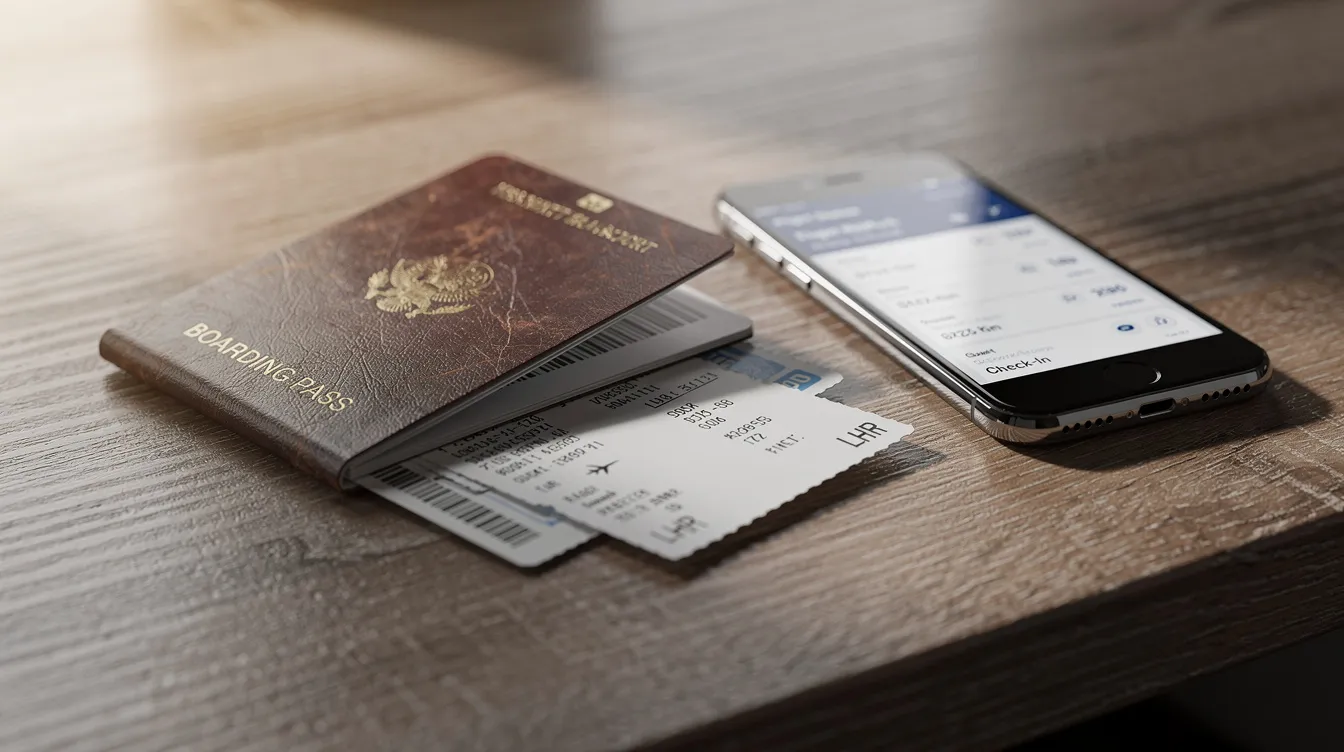 A close-up image of a passport, travel documents, and a smartphone placed on a wooden desk, highlighting the essentials for international travel. This setup emphasizes the importance of comprehensive travel insurance plans to cover unexpected situations such as trip cancellations or medical emergencies.