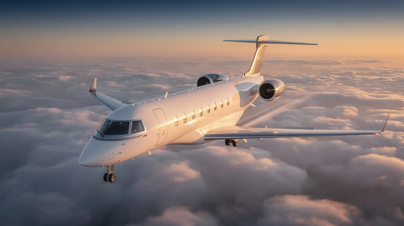 A sleek private jet is parked on the tarmac, showcasing the luxury of private aviation. This image represents a global private aviation company, emphasizing seamless journeys and excellent customer service for travelers seeking non-commercial air travel.
