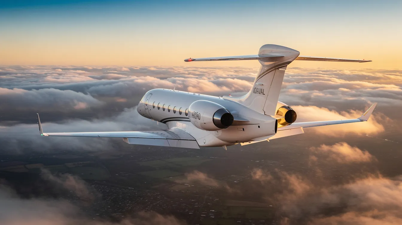 The image depicts a sleek private jet parked at Sundance Airport, symbolizing the luxury of private jet aviation. Surrounding the aircraft are flight instructors and aspiring pilots engaged in professional pilot training, highlighting the journey towards obtaining various pilot certificates such as the private pilot license and commercial pilot certificate.
