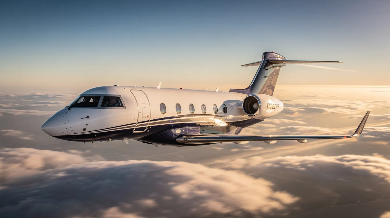 The image showcases a sleek private jet parked on the tarmac, with the backdrop of the scenic Utah landscape, highlighting the expertise of Keystone Aviation in Provo. The jet's polished exterior reflects the sun, emphasizing luxury and exclusivity in private jet aviation.