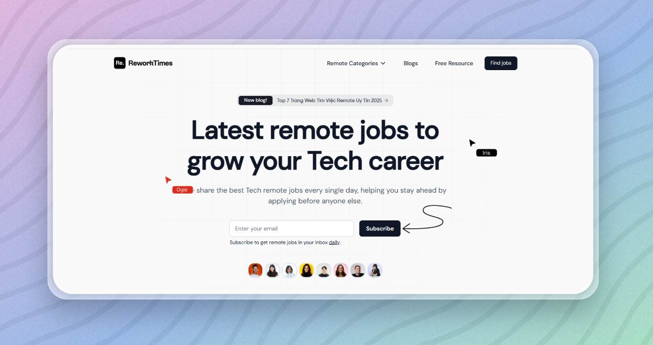 Trang web tìm việc Remote: ReworkTimes