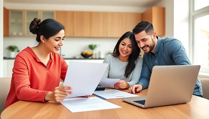 New Zealand homeowners reviewing mortgage refinancing documents