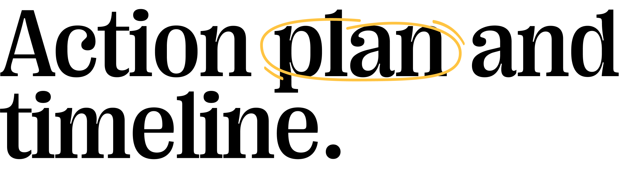 Quote: Action plan and timeline.