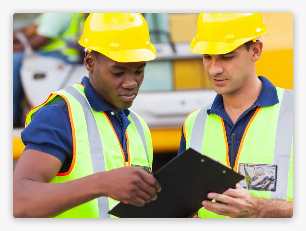 workers wearing protective clothing