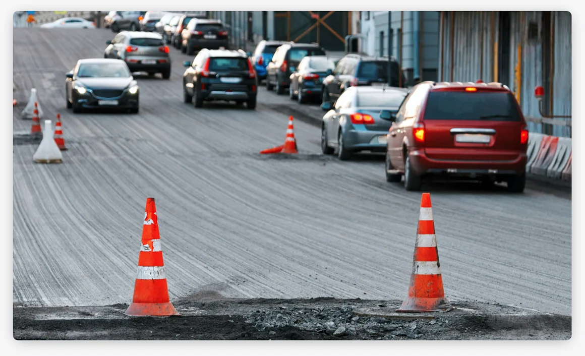 Road in bad conditions