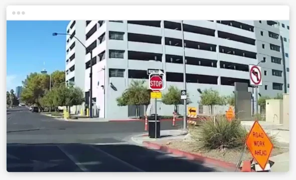 Road with a stop sign