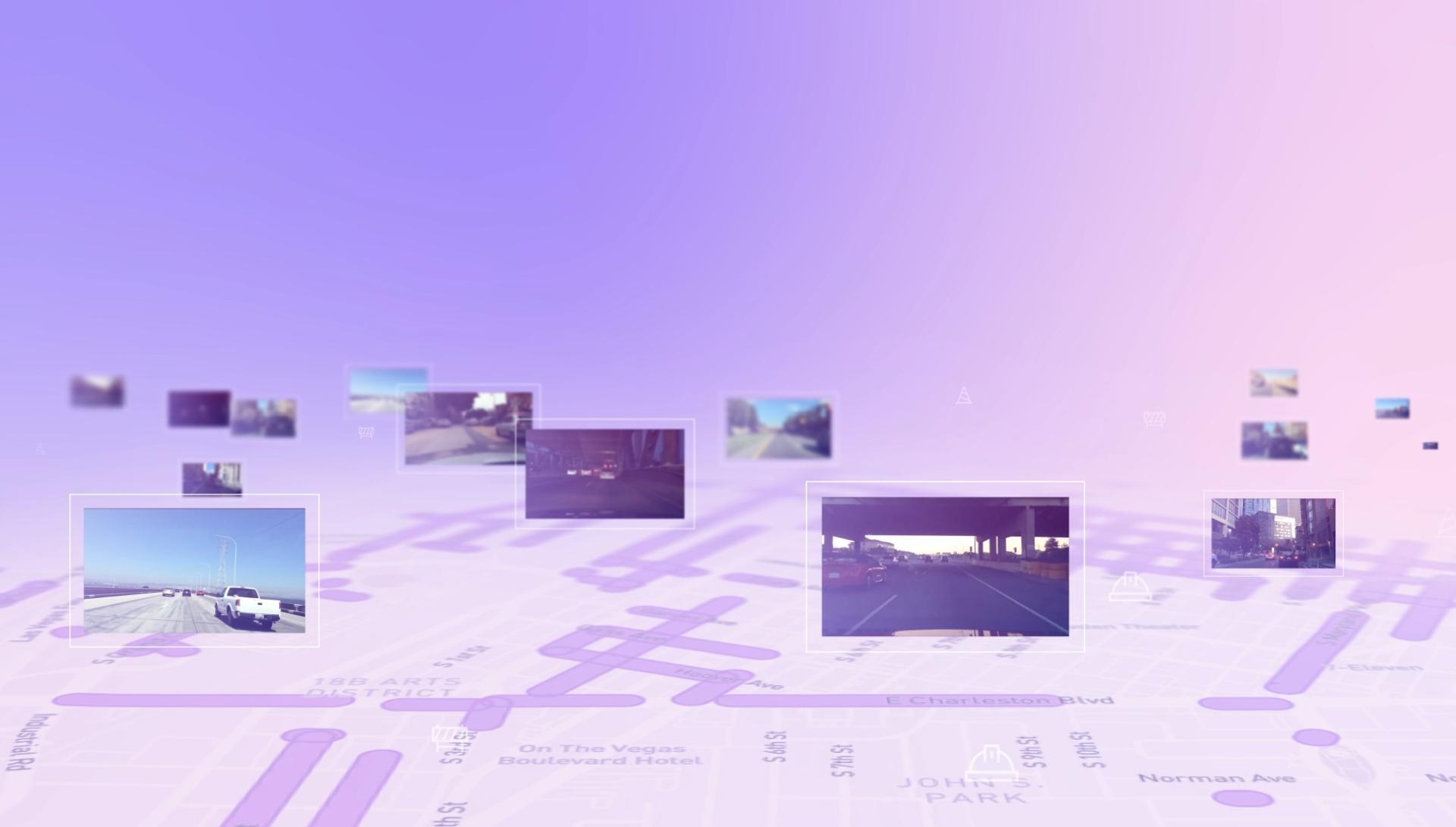 Map with video image alerts