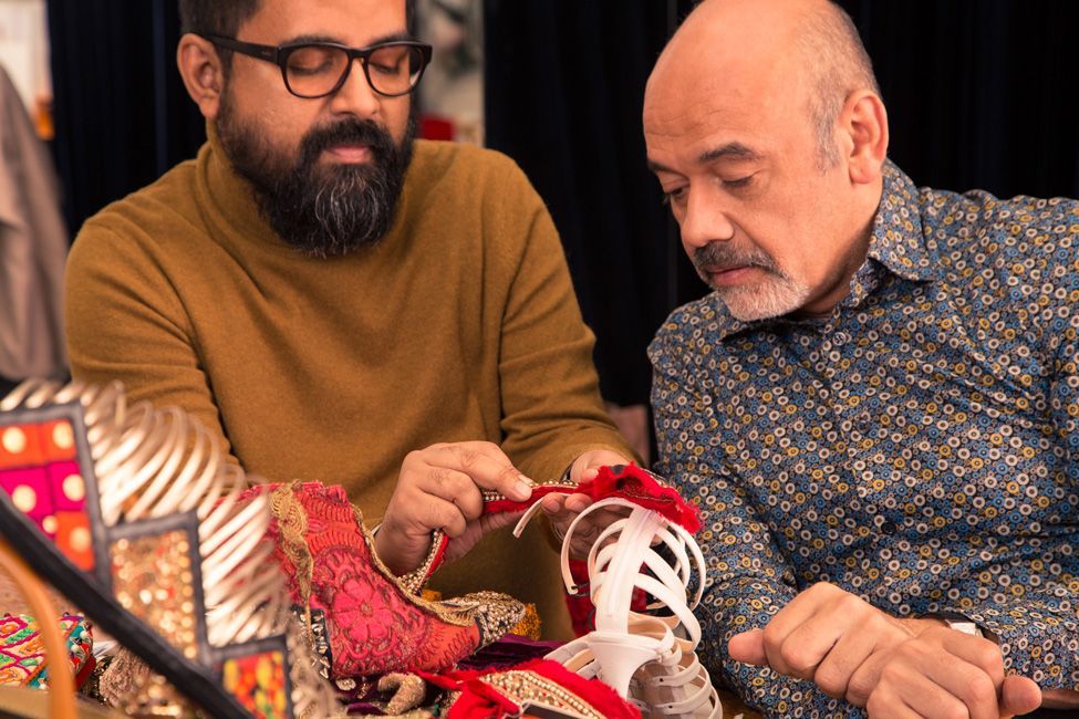 Sabyasachi Mukherjee and Christian Louboutin