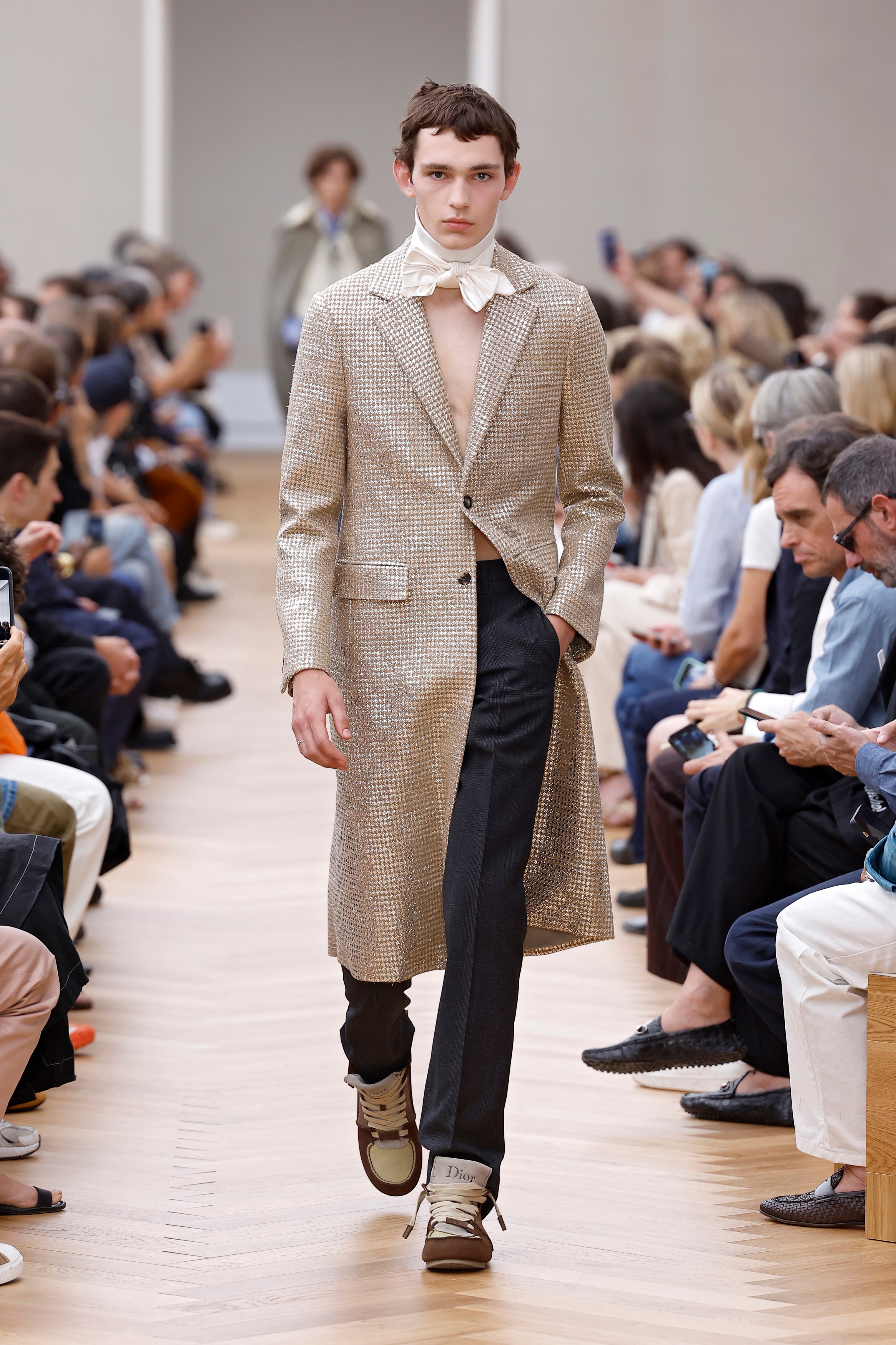 The Dior coat with mukaish embroidery.