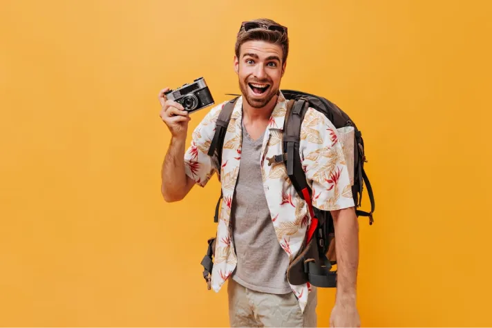 a man smiling 
