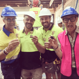 The Charles Bros crew behind the craft