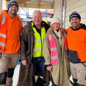 The Charles Bros crew behind the craft