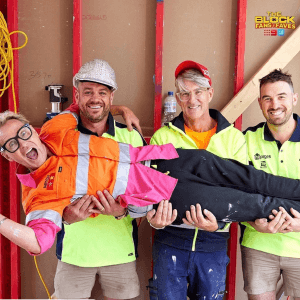 The Charles Bros crew behind the craft