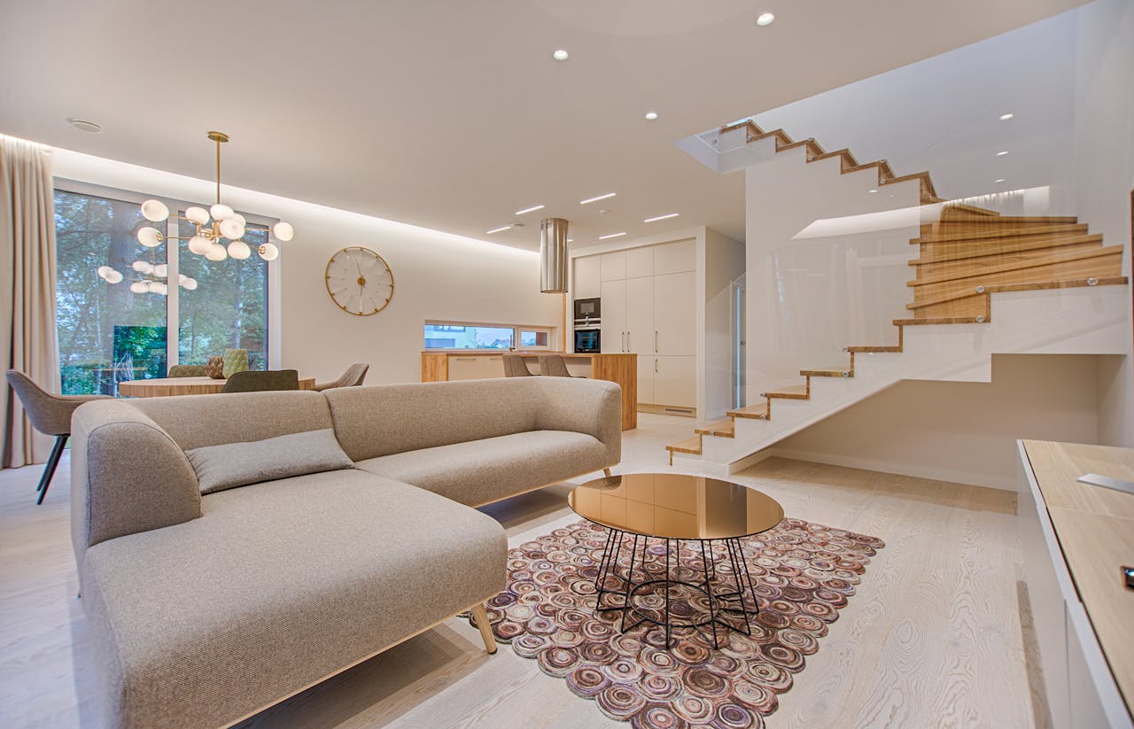 living room with sofa set