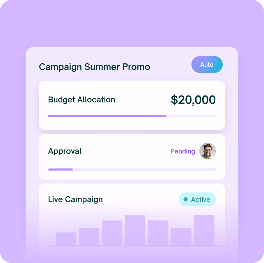 Preview of a cosmetic product ad in a minimalist setting, shown on mobile devices.