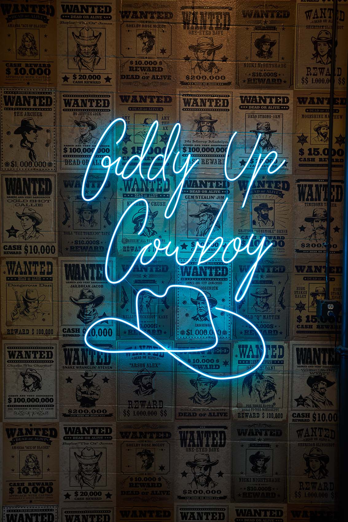 stairwell neon sign in full