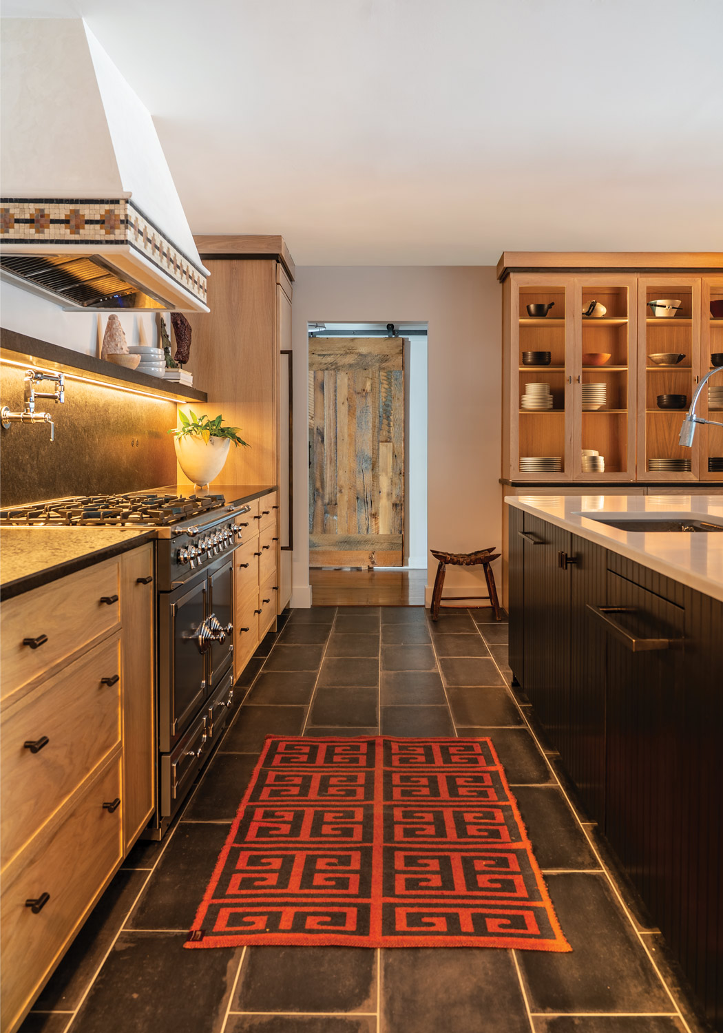kitchen with mat