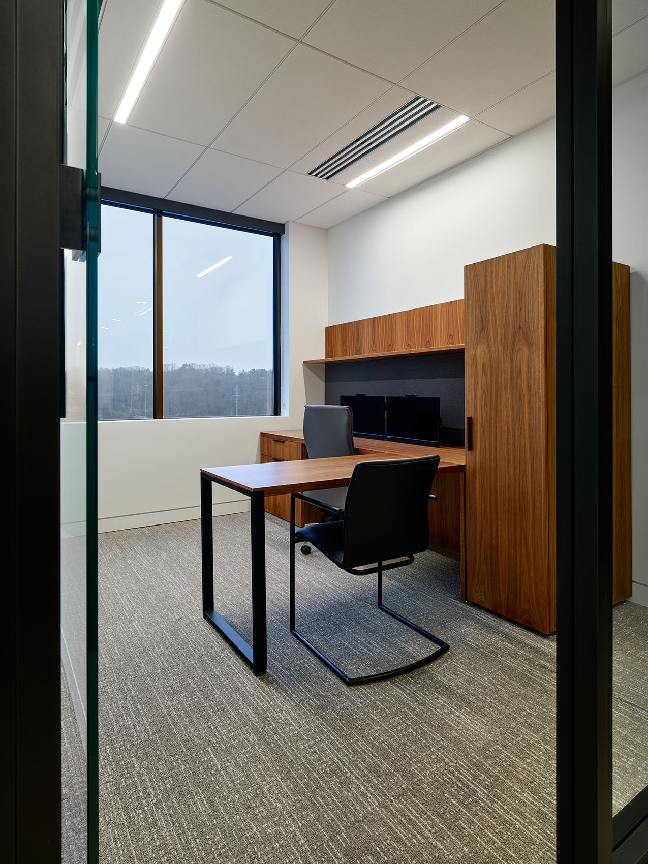 private office overlooking city