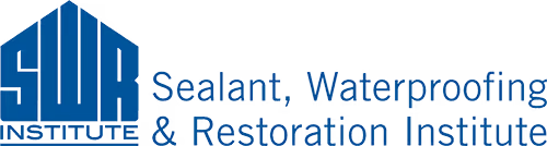 SWR Institute logo with text Sealant, Waterproofing & Restoration Institute.