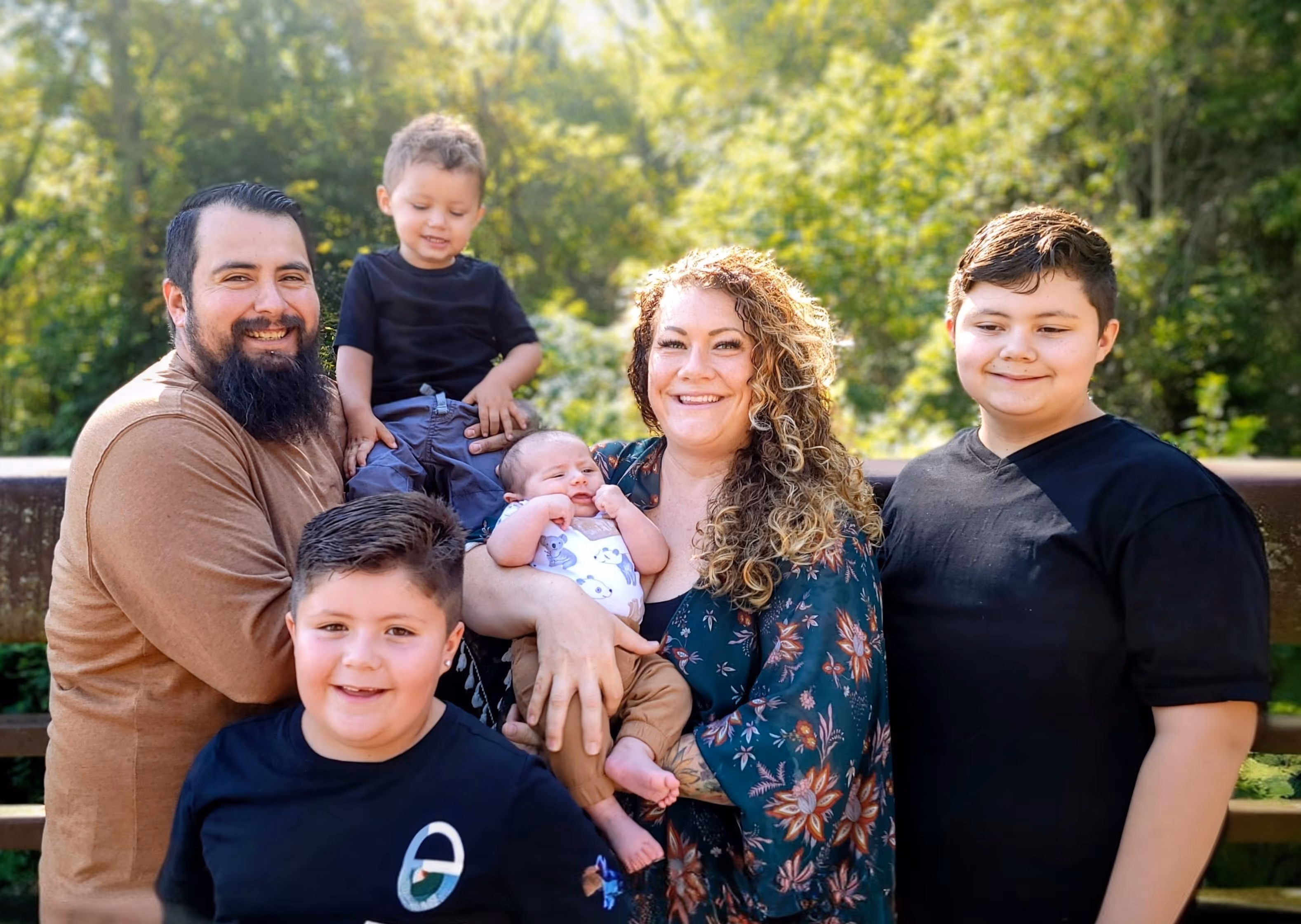 Mike Lee and his family — project manager and estimator at TNT Tuckpointing
