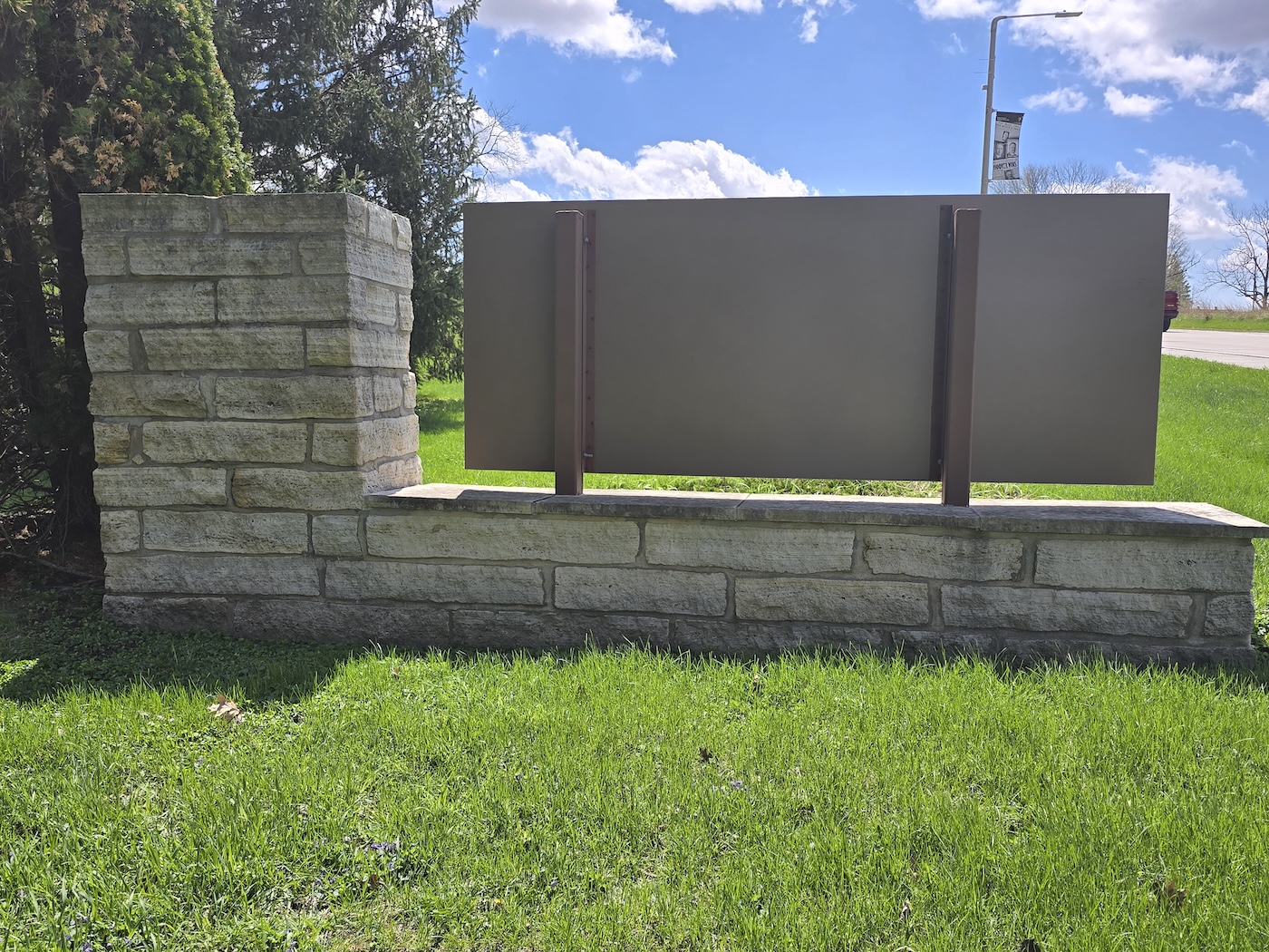 Post-construction view of restored masonry at Herbert Hoover NHS