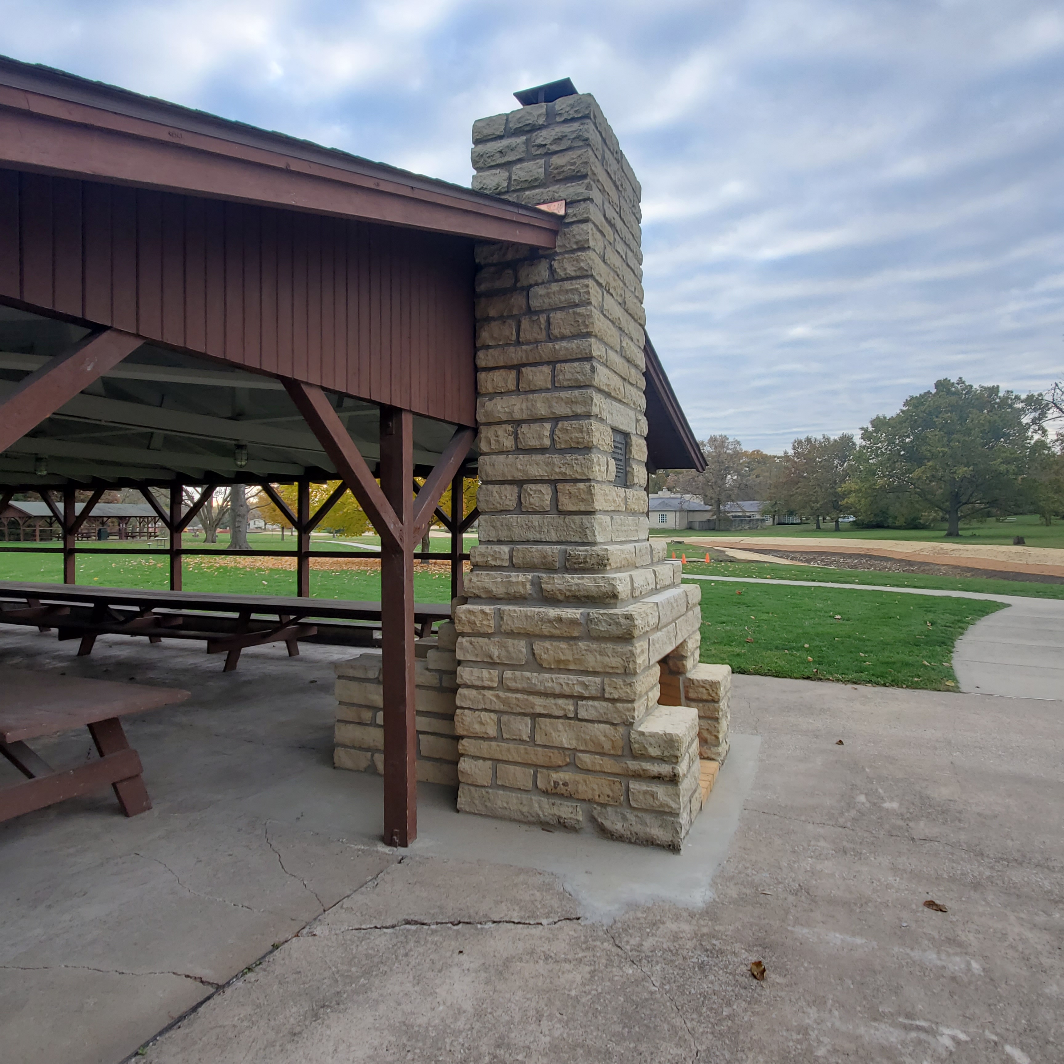 Failed mortar joints in historic stone wall at Herbert Hoover NHS