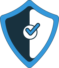 Shield icon representing contractor insurance protection and risk coverage.