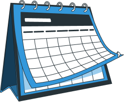 Calendar icon representing policy review timing and renewal planning for contractors.