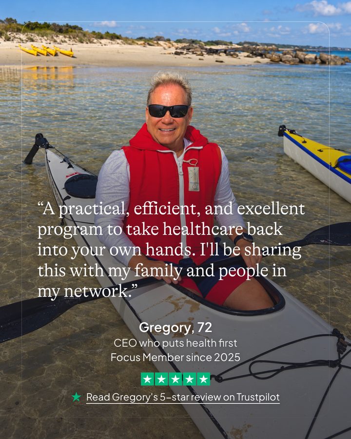 Gregory, 72. CEO who puts health first. Focus member since 2025. Read Gregory's 5-star review on Trustpilot.