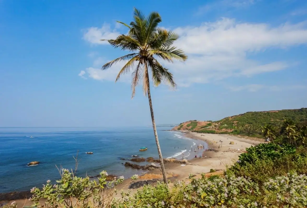 Baba Beach in Goa, where Sam learnt to make curries
