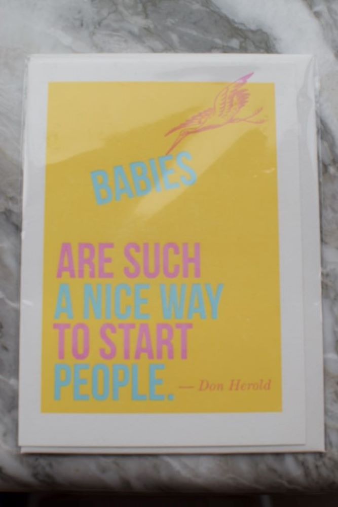 Babies are Such a Nice Way
