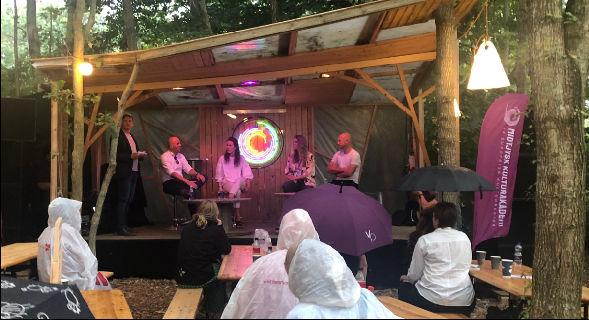 photo from llive recording the podcast