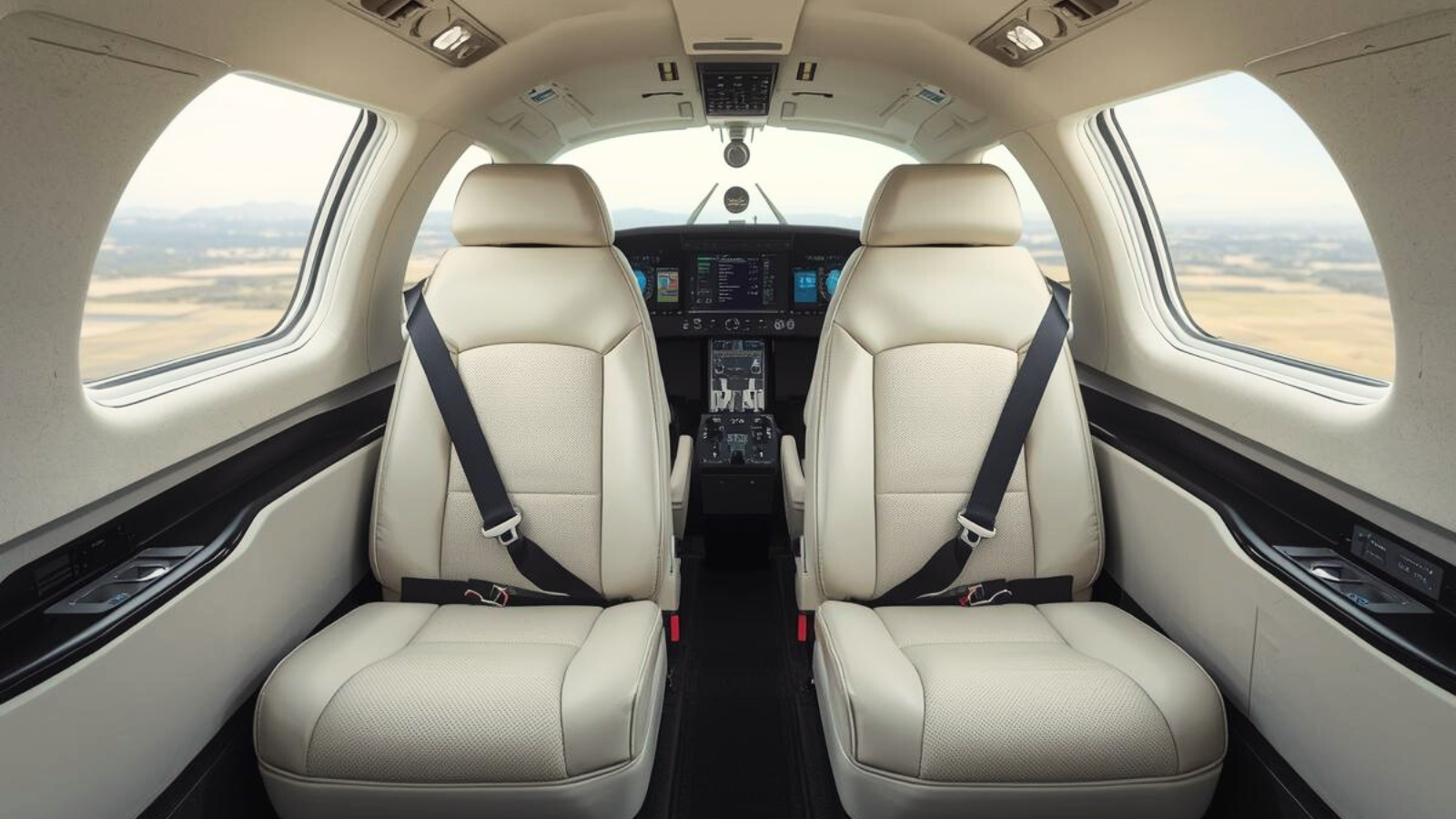 Interior of an ultralight jet