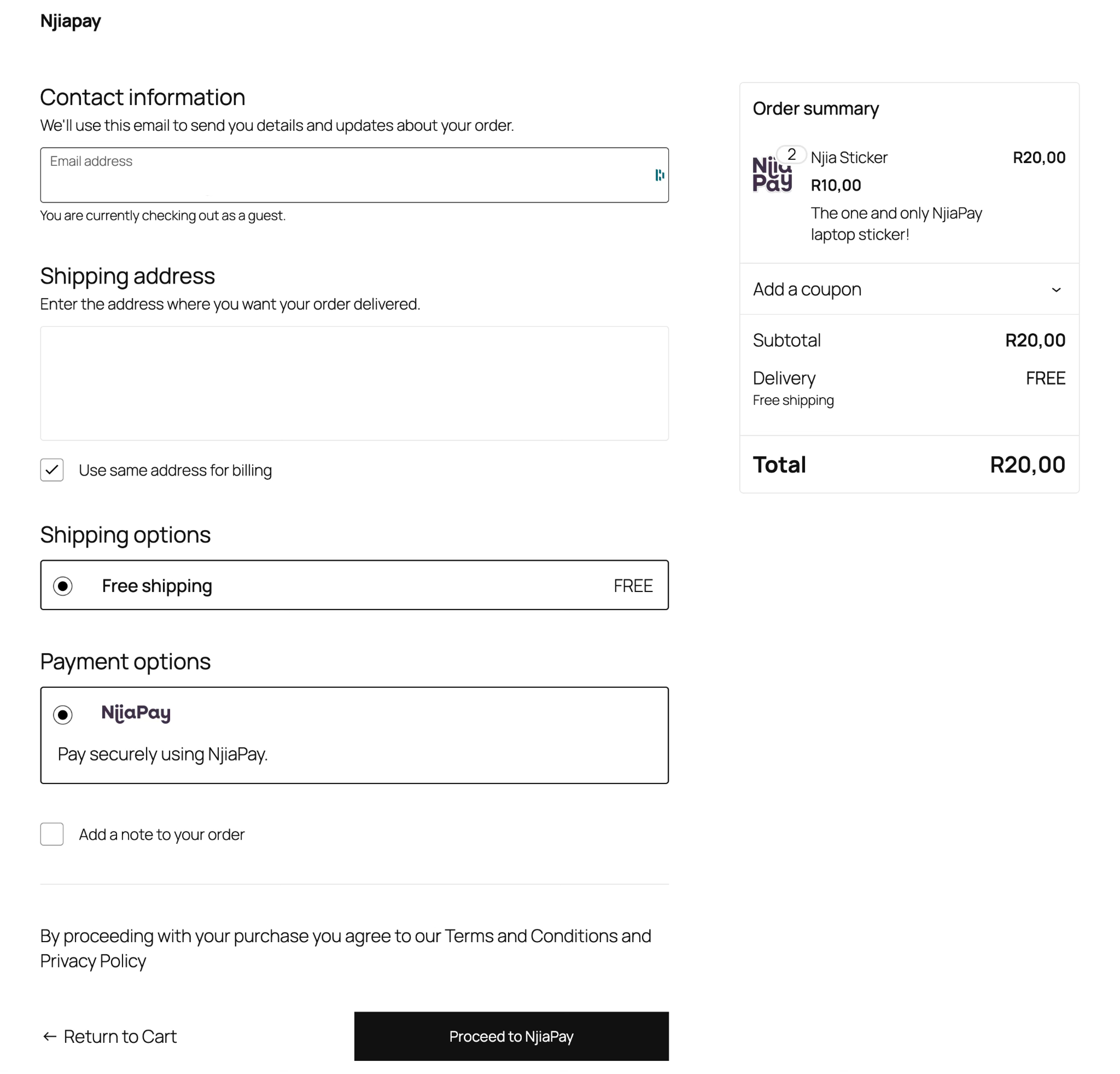 register dashboard