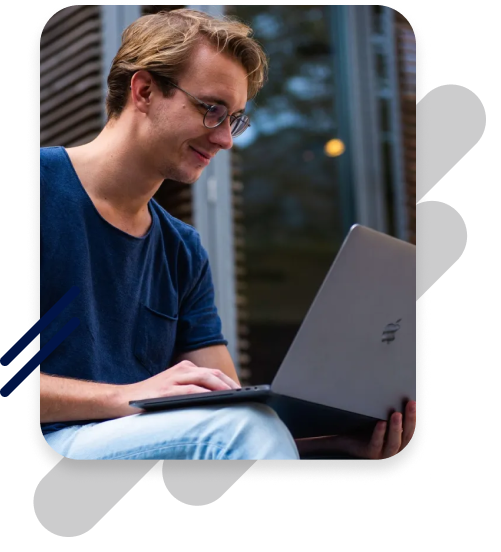 A founder using laptop