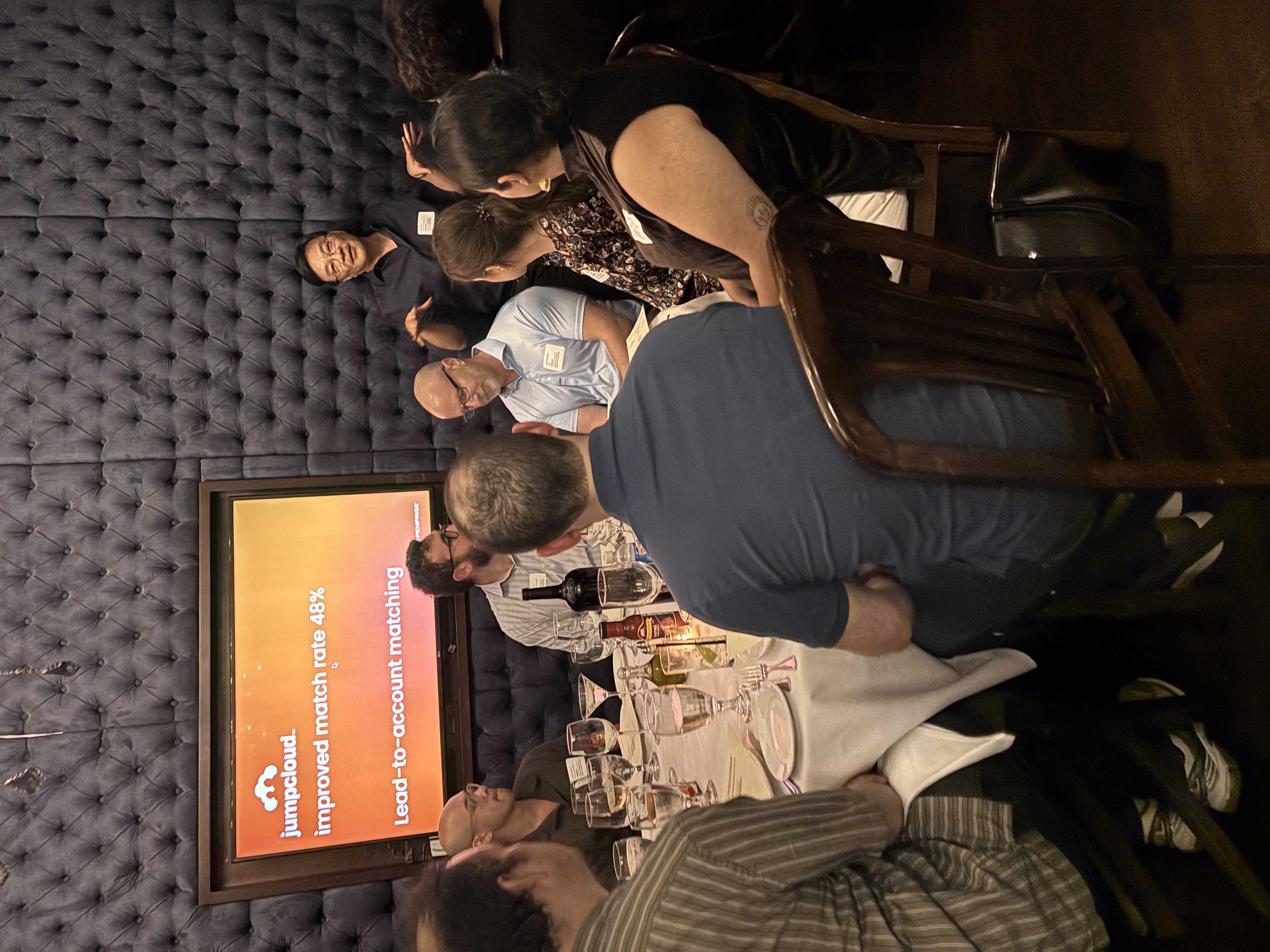 openprise dinner event with a speaker