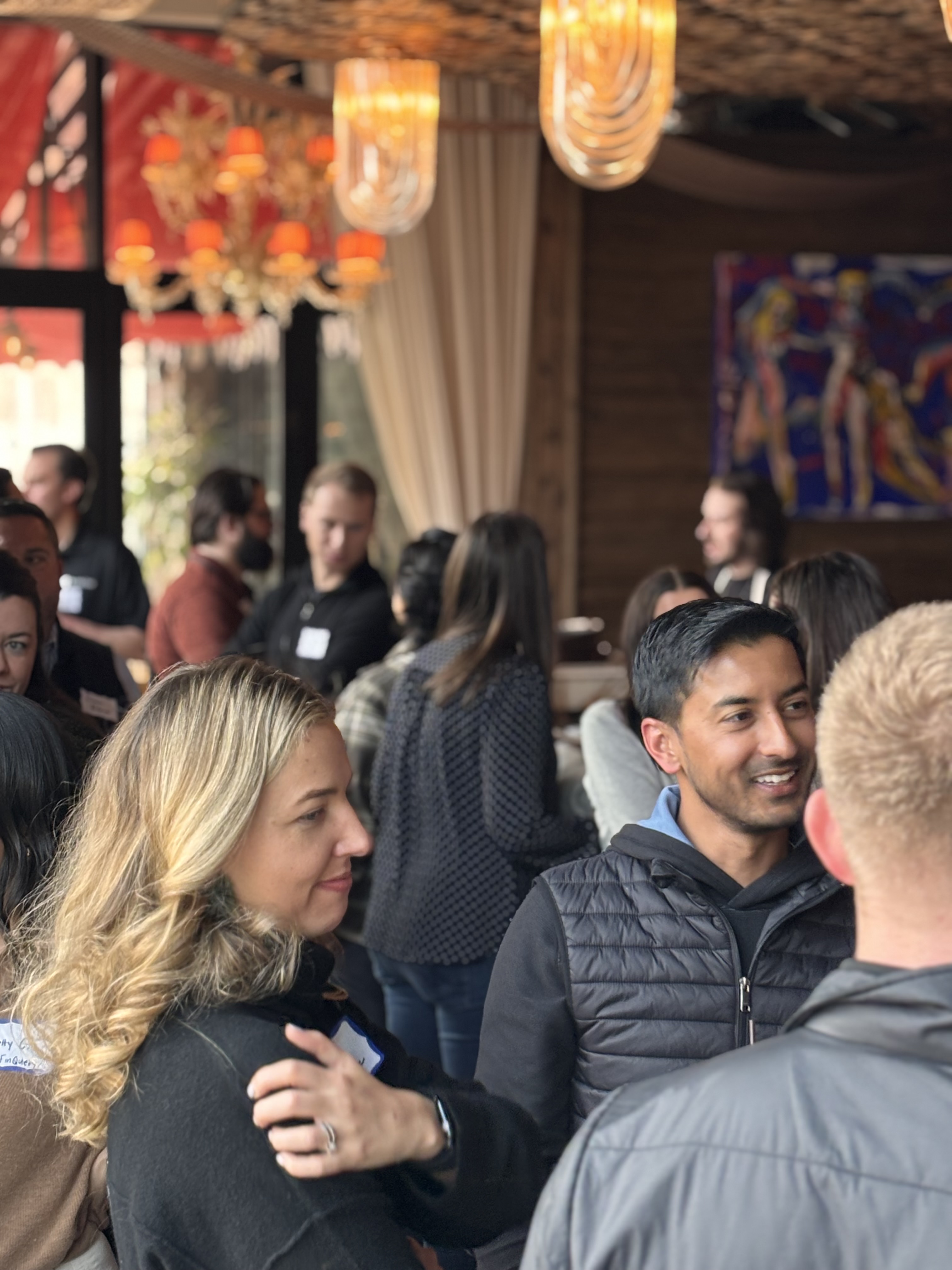 people at happy hour event in chicago