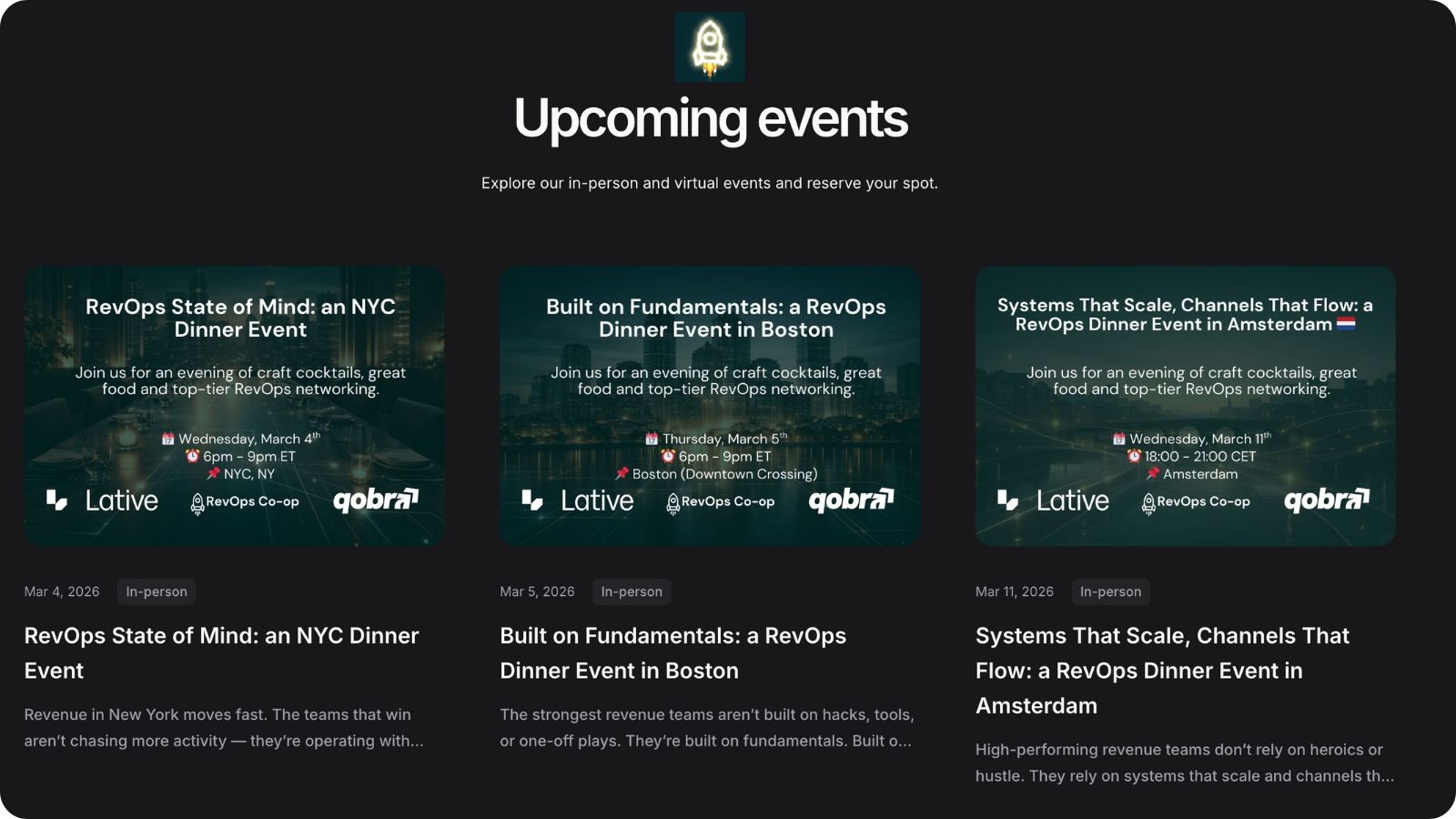 public events calendar