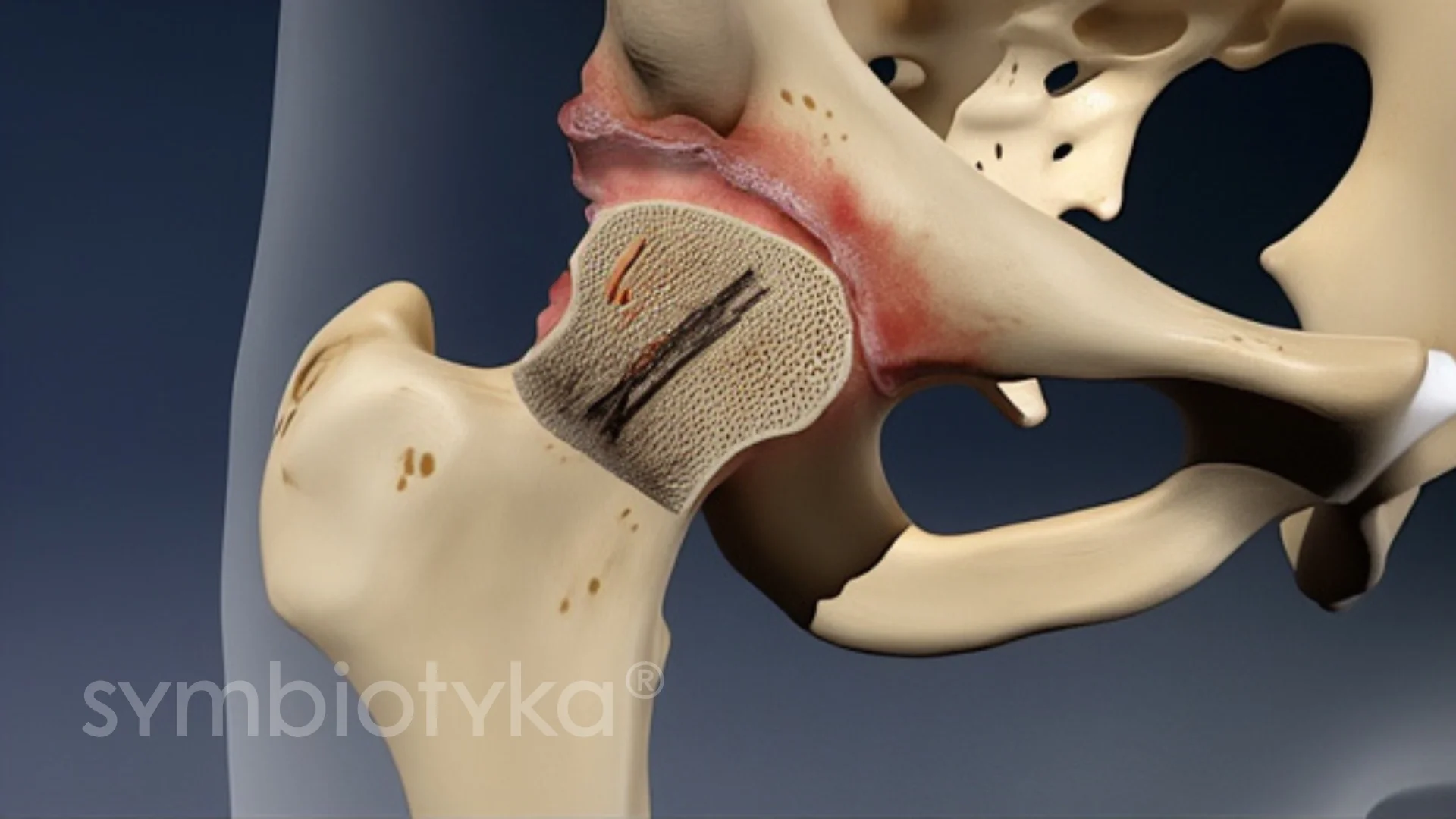 A close up of a human skeleton with the jaw removed.