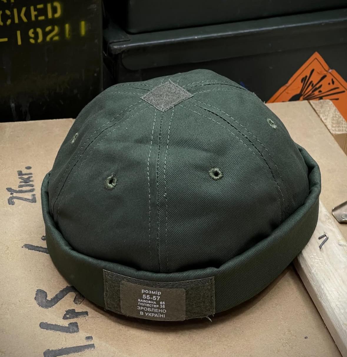 DOKER-CAP (Докерка, кепка без козирка, з ліпучкою) хакі