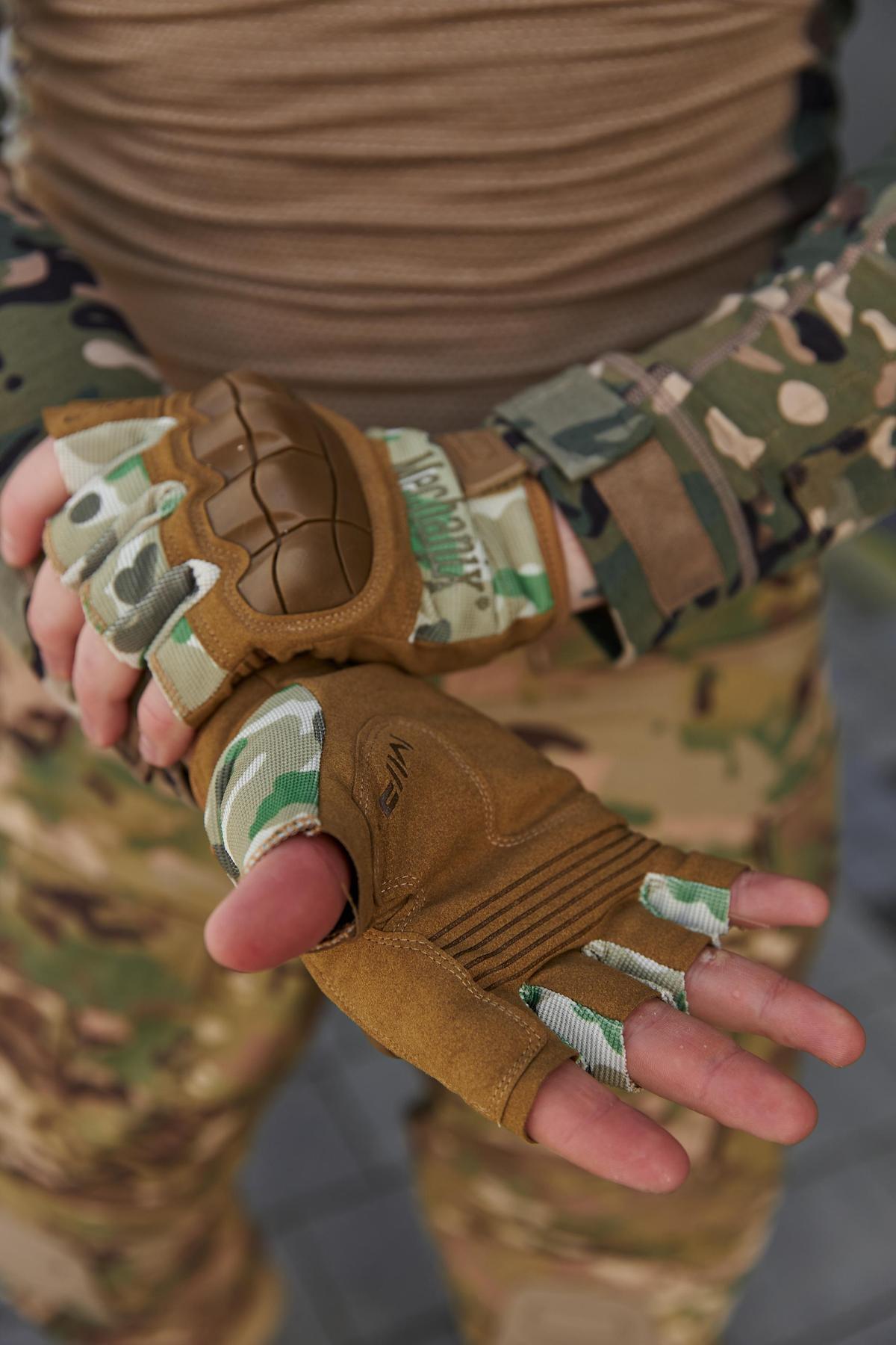 Рукавиці безпалі Mechanix M-Pact з кісточками, мультикам