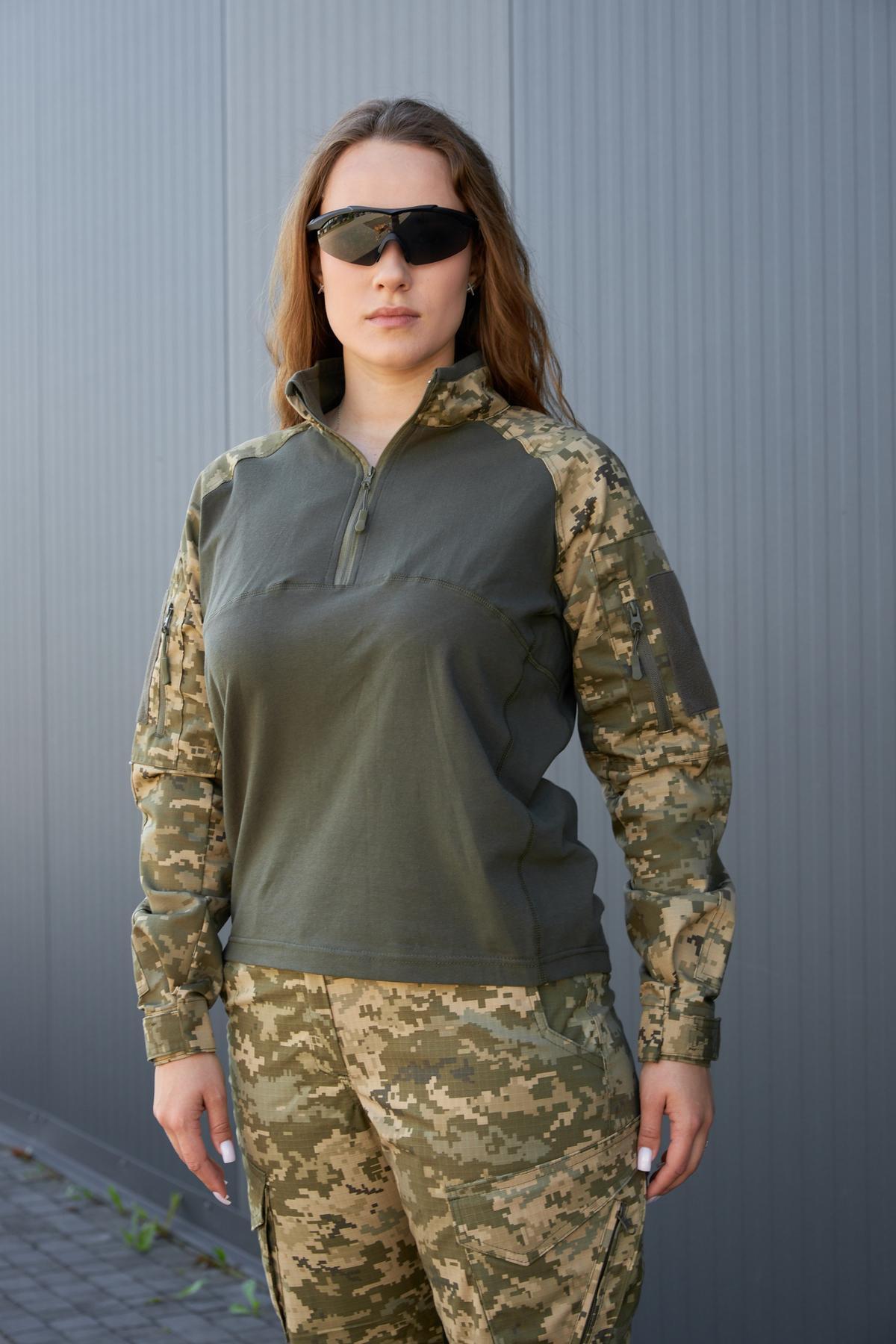 Жіноча сорочка Убакс Twill, піксель ЗСУ