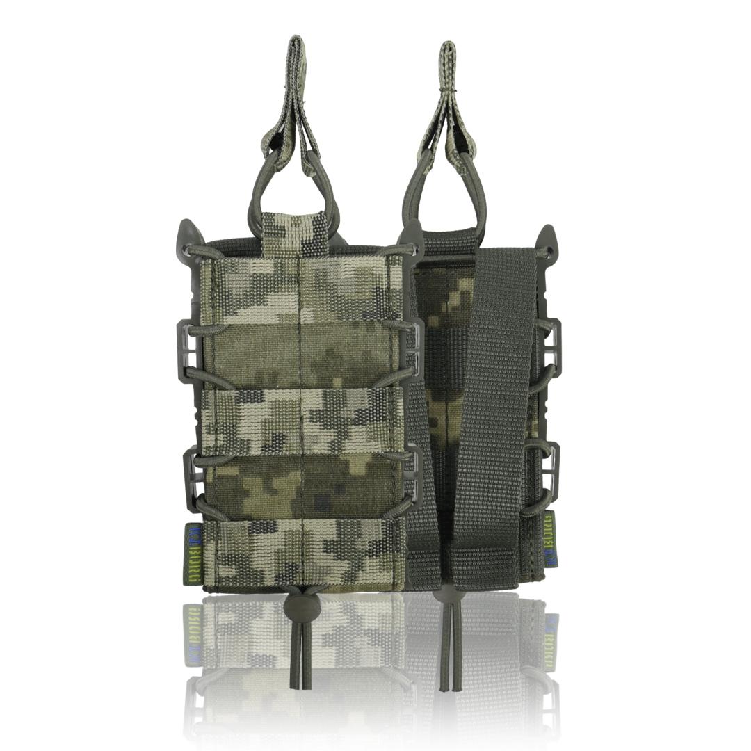 Жорсткий посилений тактичний підсумок Kiborg GU Single Mag Pouch Pixel