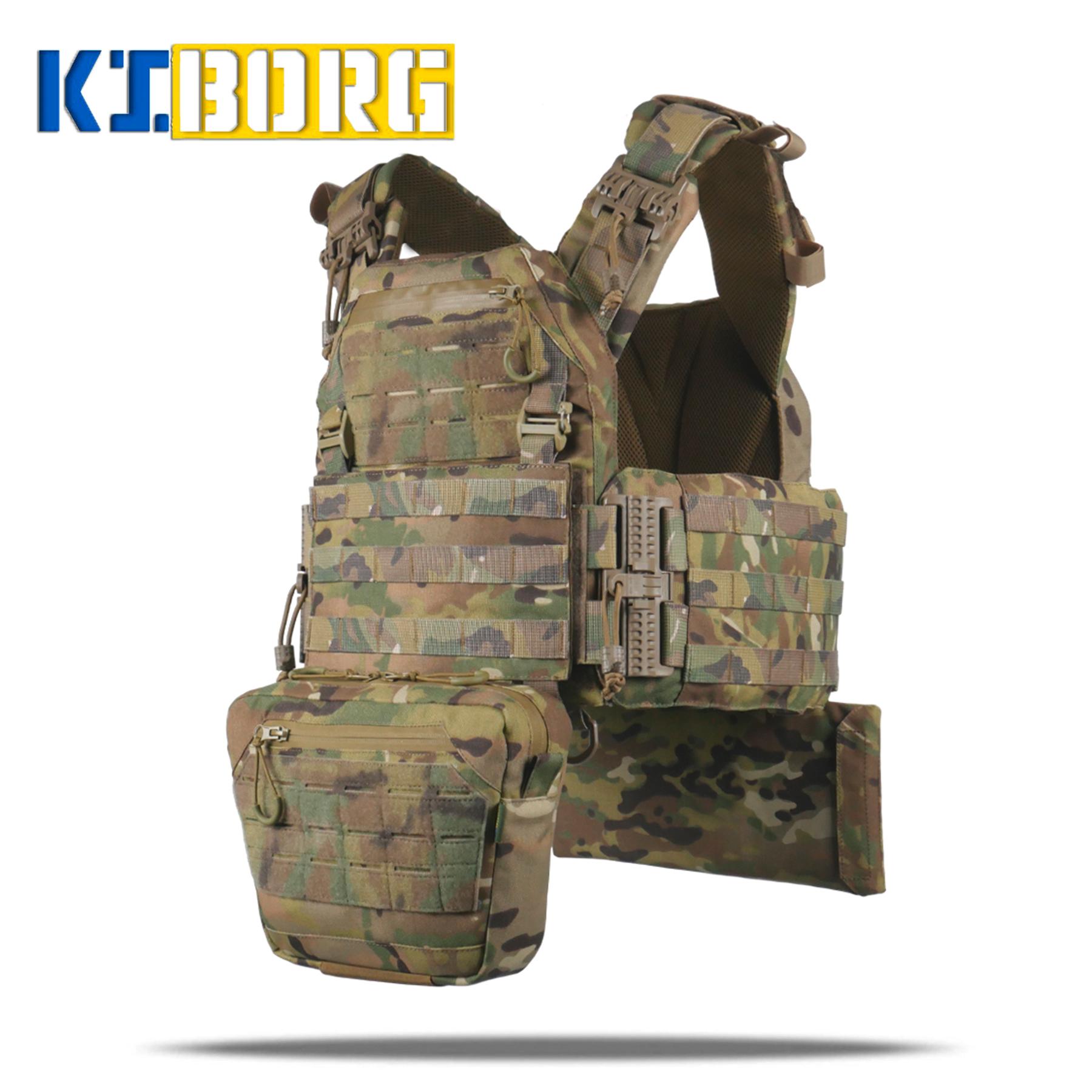 Комплект №4: Плитоноска Kiborg GU gen.2 + 2 підсумки з балістичним захистом 1 класу Multicam